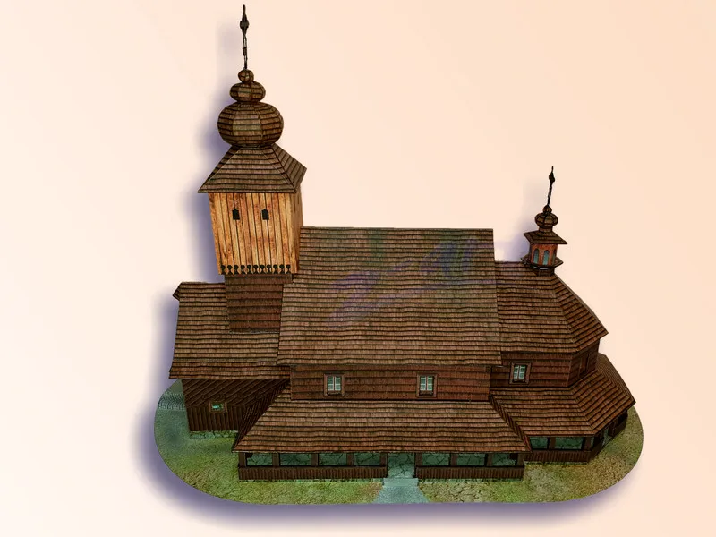 Papierový model - Kostol sv. Anny - Rožnov pod Radhoštěm
